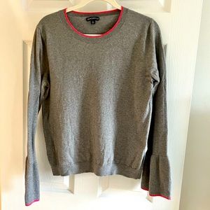 J Crew Mercantile, bell sleeve grey sweater, size Large